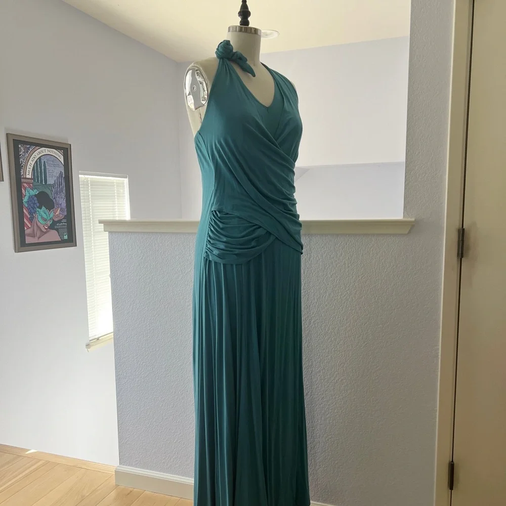 Ocean Blue Halter Dress from Newport News, size M - Picture 4 of 7